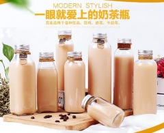 500 ML Clear Plastic Smoothie Bottles Juice Bottles with Lids, Ideal for storing Juice, Milk and Other Beverages