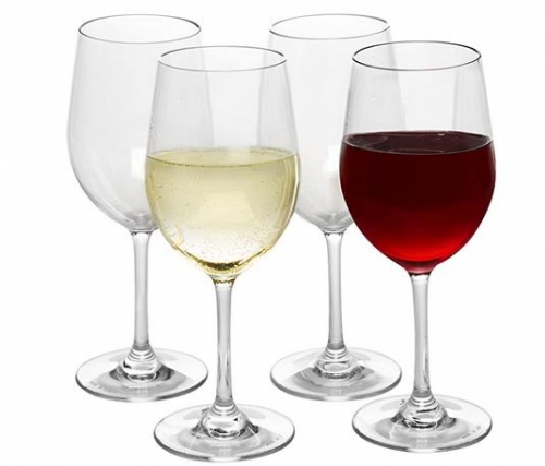 100% Tritan Unbreakable Stemmed White or Red Wine glasses, 20 Oz , Smooth Rim, Dishwasher-safe