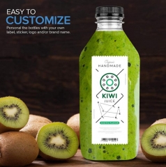 8oz Plastic Juice Bottles with Caps, Clear Reusable Drink Bottles with Black Lids for Juice, Milk and Other Beverage