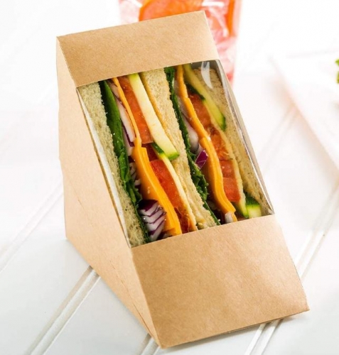 Sandwich Wedge Box, Kraft Paper