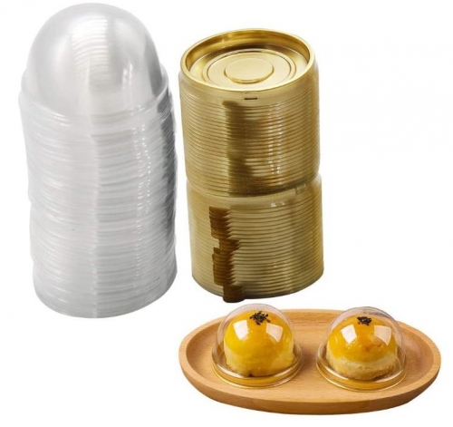Cupcake Containers, Mini Cupcake Holder (Gold / Black)