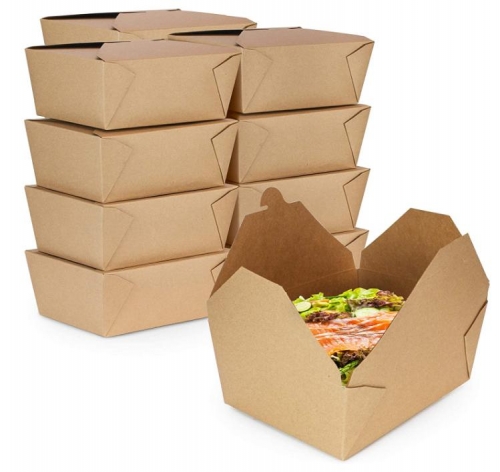 Kraft Paper Take-Out Containers, Lunch Boxes, Food Boxes