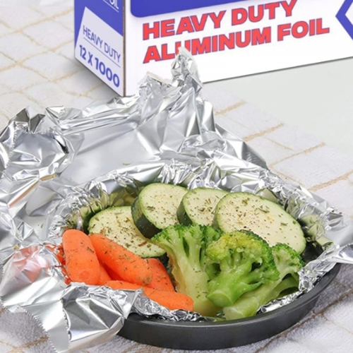 Heavy Duty Silver Aluminum Foil Roll for Food 18 Inches Heavy Duty Food Safe Foil Wrap