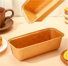 Rectangular Disposable Baking Medium Oven Safe Loaf mold Heavy Duty Paper Bread Cake Loaf Pans