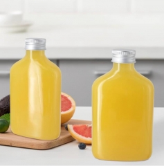 Plastic Juice Bottles Empty Clear Containers with Tamper Proof Lids for Juice, Milk and Other Beverage