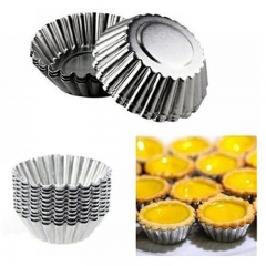 Aluminum Egg Tart Mold Baking Cups Cupcake Cake Cookie Pudding Lined Mould Tin Baking Tool