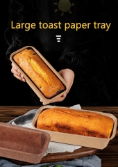 Rectangular Disposable Baking Medium Oven Safe Loaf mold Heavy Duty Paper Bread Cake Loaf Pans