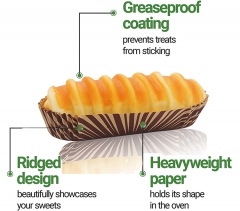 Standard Natural Cupcake Liners No Smell, Food Grade Grease-Proof Baking Cups Paper