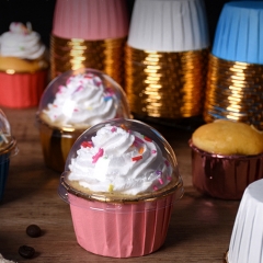 Birthday Party Baking Cake Tools Pure Color Pink Golden Silver Paper Muffin cupcake paper cups
