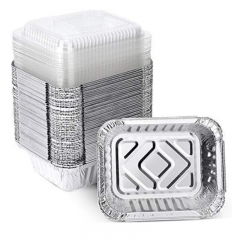 Disposable Aluminum Foil Pans Takeout Pans with Clear Plastic Dome Lids