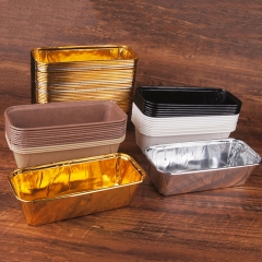 Rectangular Disposable Baking Medium Oven Safe Loaf mold Heavy Duty Paper Bread Cake Loaf Pans