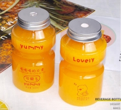 Beverage PET Bottle Disposable Plastic Milk Tea Juice Bottle PET Takeaway Bottle