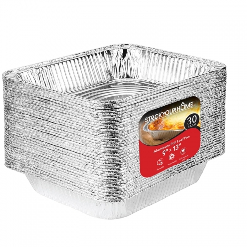 Disposable Aluminum Foil Pans Takeout Pans with Clear Plastic Dome Lids