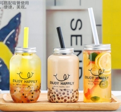 Juice Bottles Beverage Containers Drink Containers Milk Bulk Containers,Plastic Bottles with Black Tamper Caps Clear Plastic Smoothie Bottles