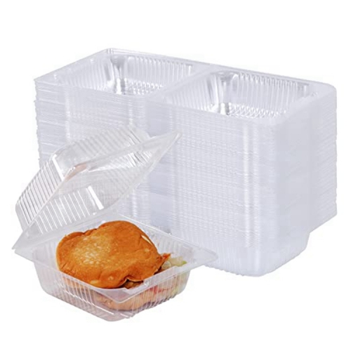 Clear Plastic Hinged Take Out Containers Disposable Clamshell Food Cake ...