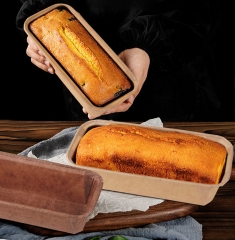 Rectangular Disposable Baking Medium Oven Safe Loaf mold Heavy Duty Paper Bread Cake Loaf Pans