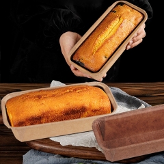 Rectangular Disposable Baking Medium Oven Safe Loaf mold Heavy Duty Paper Bread Cake Loaf Pans