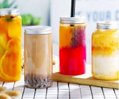 Plastic Juice Bottles Empty Clear Containers with Tamper Proof Lids for Juice, Milk and Other Beverage