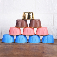 Birthday Party Baking Cake Tools Pure Color Pink Golden Silver Paper Muffin cupcake paper cups