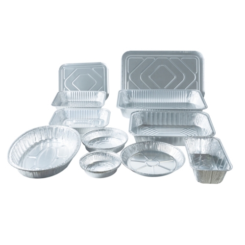 Aluminium Foil Pans With Lids Heavy Duty Disposable Cookware Trays With Covers