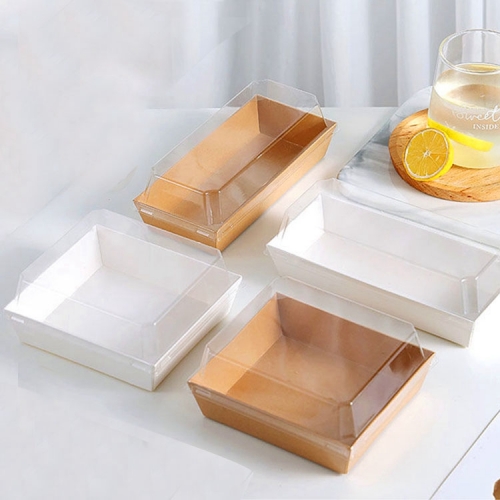Small Charcuterie Boxes with Clear Lids To Go Paper Mini Charcuterie Box, Disposable Food Containers, 5Inch Dessert Boxes for Sandwich, Cookie, Sushi, Cake Slice, Strawberries