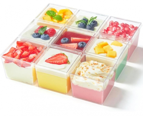 Square Cube PS Candy biscuit plastic dessert packaging cookie box