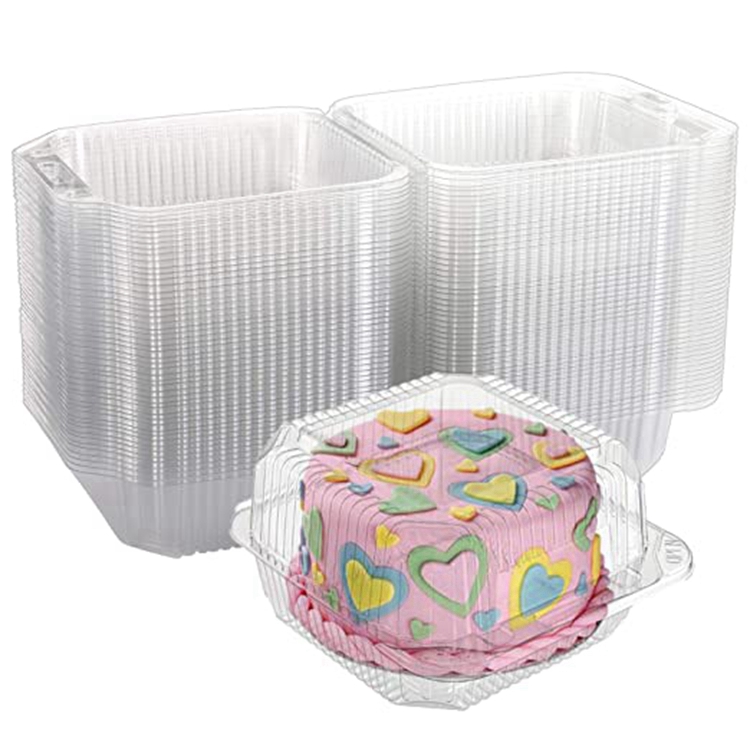 Plastic Hinged Take Out Containers Disposable Clamshell Food Cake ...