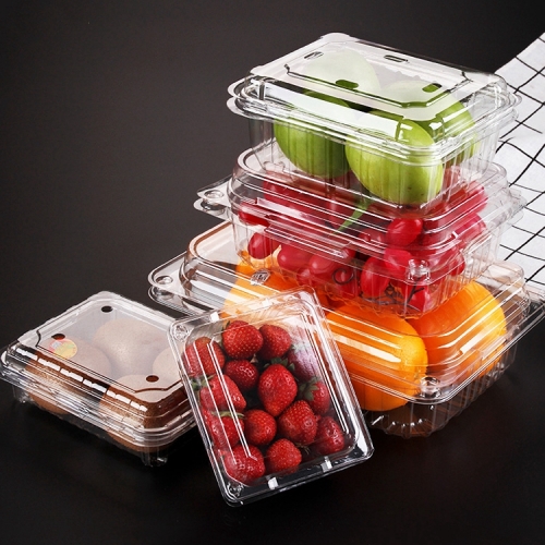 Clear Plastic Hinged Take Out Containers Disposable Clamshell Food Cake Containers with Lids