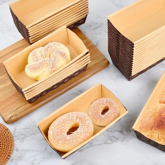 Kraft Paper Bread Loaf Pan Recyclable Bakery Pastry Rectangle Pan