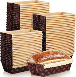 Kraft Paper Bread Loaf Pan Recyclable Bakery Pastry Rectangle Pan