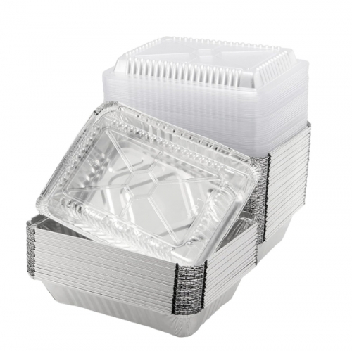 Disposable Aluminum Foil Take-Out Containers Aluminum Pans Takeout Foil Pans with Cardboard Lids