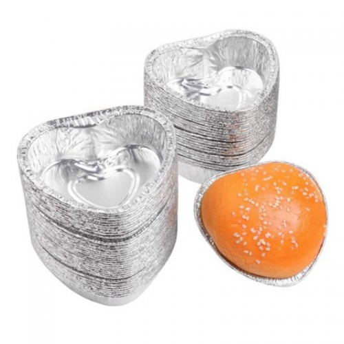 Disposable Heart Cake Pan Aluminum Foil Heart Shaped Cake Pans with Clear Lid