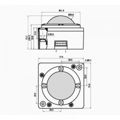 2 inch arcade game Trackball for PC or MAC - USB Connector