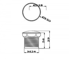 28mm Srew-in Button Cap