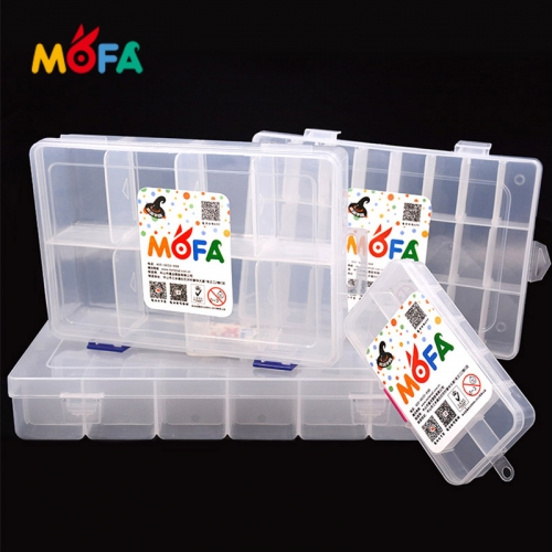 8/10/24/26 grid Transparent Plastic Multifunctional Case Nail Art Display Box Polymer clay Storage Box