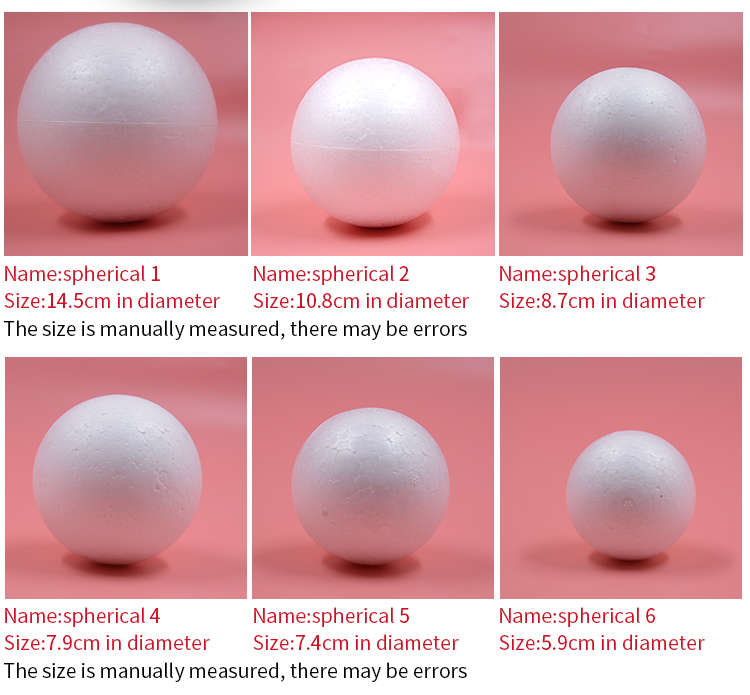 wholesale small polystyrene balls styrofoam foam ball for Christmas decoration Polystyrene Ball