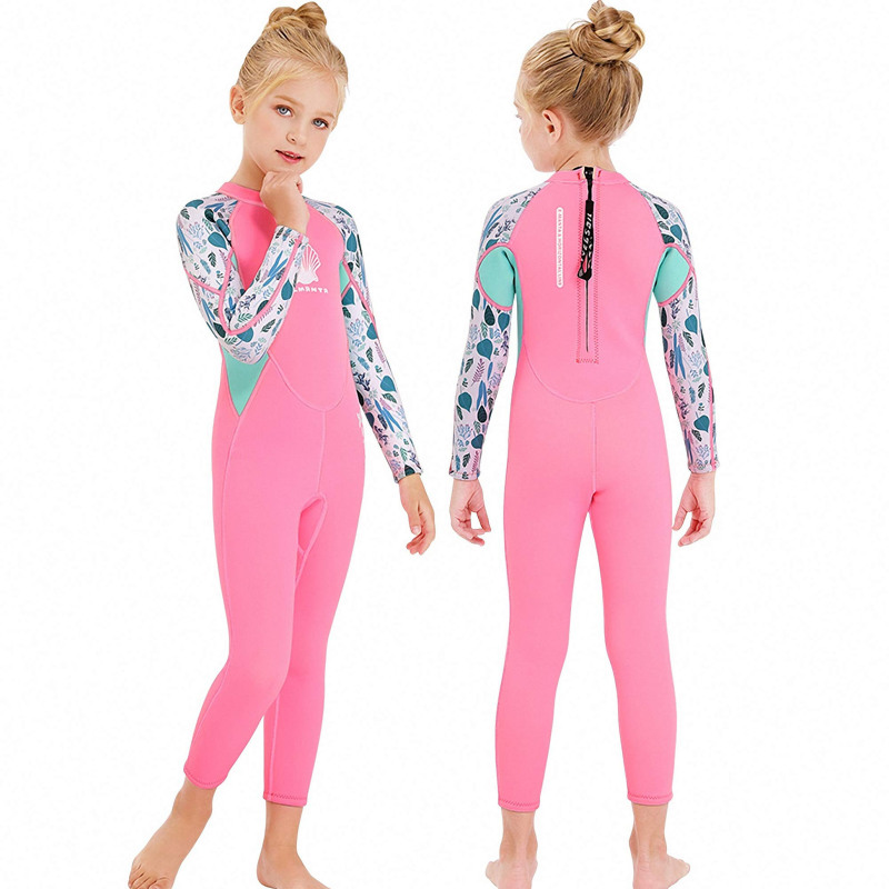 MWTA Wetsuit for Kids Boys Girls 2.5mm Neoprene Thermal Swimsuit Fullsuit Wet Suits Long Sleeve for Toddler Child Junior Youth Swimming, Diving, Surfing