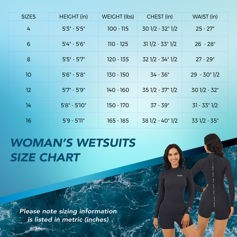 MWTA Wetsuit Women Shorty 2.0mm Neoprene Front Zipper for UV Protection Surfing Diving Snorkeling Kayaking