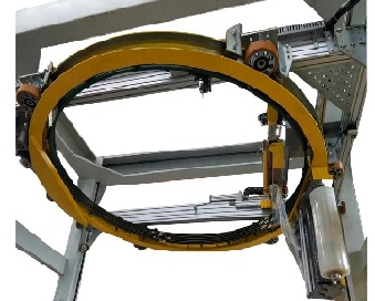 pallet stretch wrapper by rotating ring