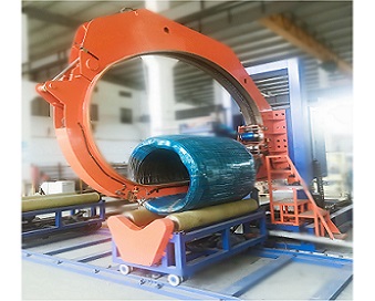 big size metal roll packing machine