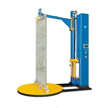 vertical door stretch wrapping machine