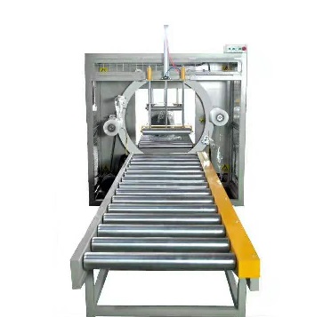 orbital wrapper for packing door and panel by stretch wrapping