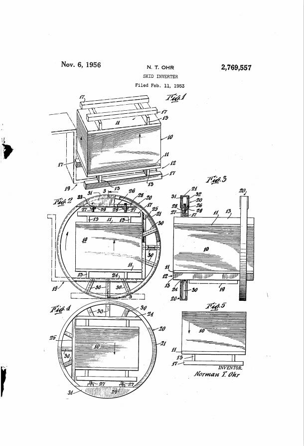 Patent of skid inverter in 1956