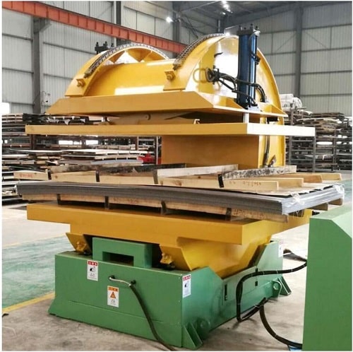 steel sheet bundle flipping machine to turn over heavy bundles of steel sheets