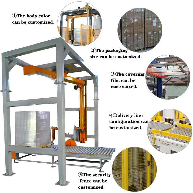 rotary arm pallet stretch wrapper machine