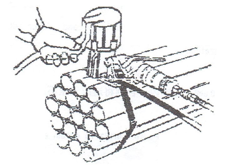 steel rods bundle strapping