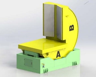 coil downender machine used to upend heavy steel coils and rolls