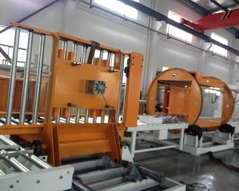 online pallet inverter pallet changing line