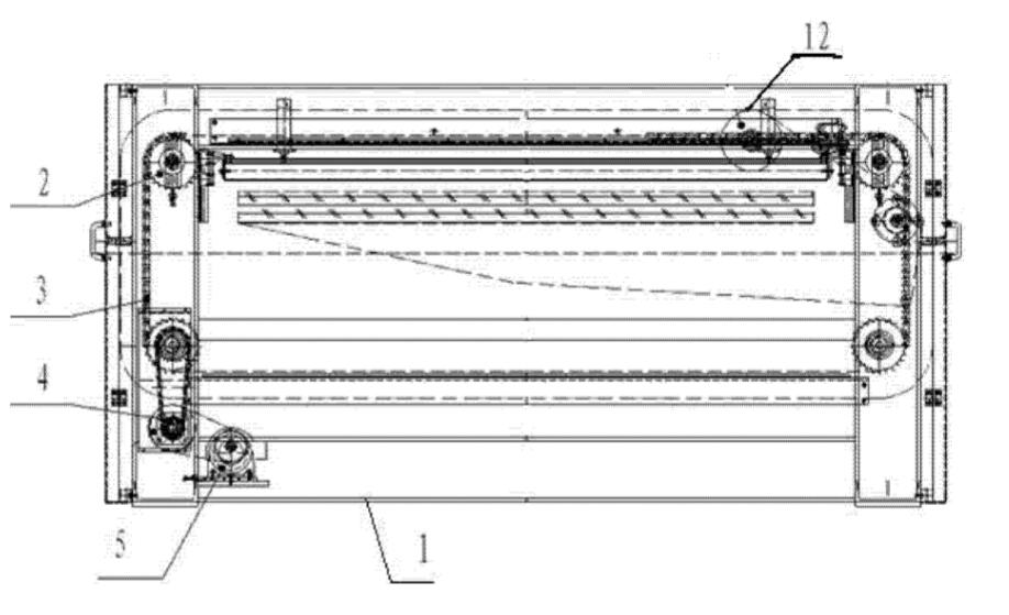 Chain type orbital stretch wrapper for wide door and panels