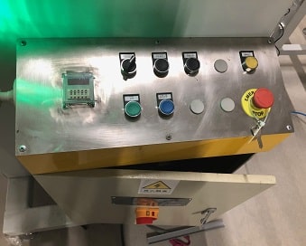 control panel of the orbital stretch wrapping machine